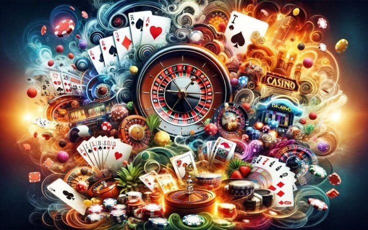 Texas Hold'em Poker စားပွဲတွင် ကစားသူများ Chip တင်နေသောမြင်ကွင်း